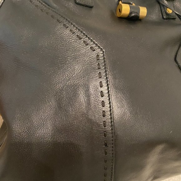 YSL YVES SAINT LAURENT MUSE --BLACK/GOLD HARDWARE - Picture 6 of 12